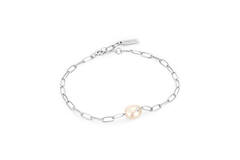  Pearl Power - Link bracelets - Silver / Rhodium plated - Pearl - 18,5cm